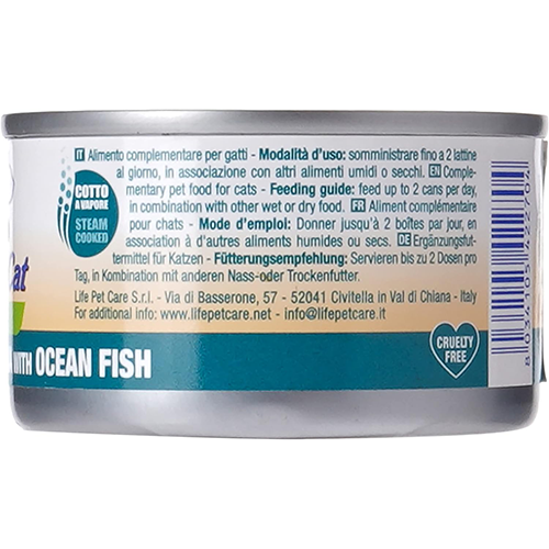 معلبات لايف كات 85 جرام للقطط بطعم التونة مع سمك المحيط معلبات لايف كات 85 جرام للقطط بطعم التونة مع سمك المحيط