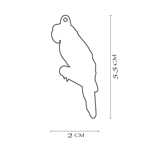 قلادة المنيوم My Family قابلة للحفر على شكل ببغاء قلادة المنيوم My Family قابلة للحفر على شكل ببغاء