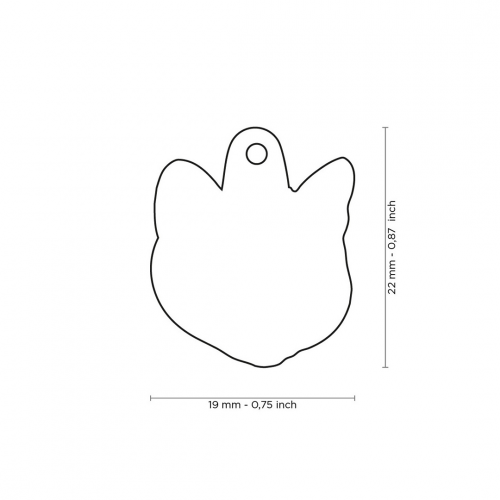 قلادة المنيوم My Family قابلة للحفر على شكل القط الاوربي لون رمادي قلادة المنيوم My Family قابلة للحفر على شكل القط الاوربي لون رمادي