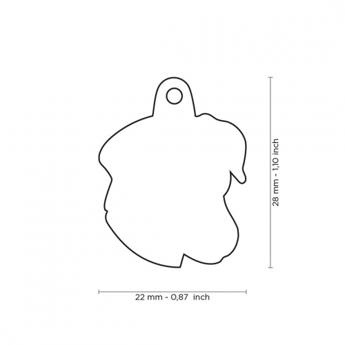 قلادة المنيوم My Family قابلة للحفر على شكل الكلب جاك راسيل قلادة المنيوم My Family قابلة للحفر على شكل الكلب جاك راسيل