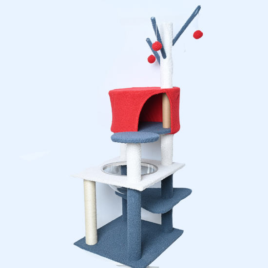 Cat Tree House برج الخدش متعدد الطوابق مع كبسولة فضائية MR12 تصميم ياباني Cat Tree House برج الخدش متعدد الطوابق مع كبسولة فضائية MR12 تصميم ياباني