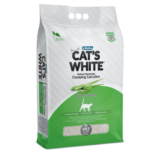 رمل فضلات القطط CAT'S WHITE برائحة الصبار رمل فضلات القطط CAT'S WHITE برائحة الصبار