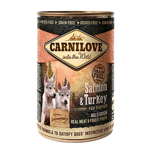 معلبات Carnilove طعام رطب للجراء 400 جم سالمون و ديك رومي معلبات Carnilove طعام رطب للجراء 400 جم سالمون و ديك رومي