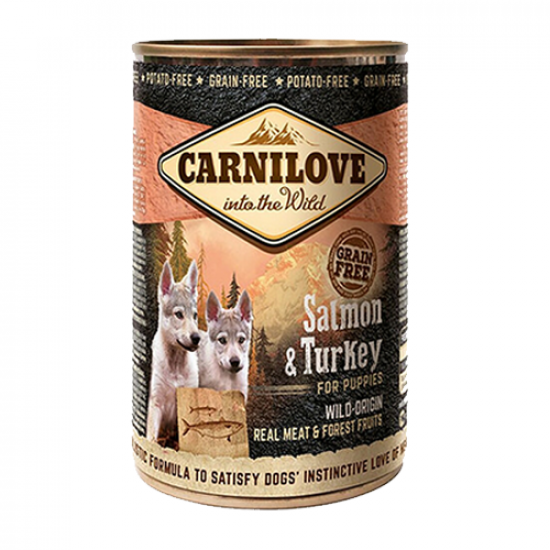 معلبات Carnilove طعام رطب للجراء 400 جم سالمون و ديك رومي معلبات Carnilove طعام رطب للجراء 400 جم سالمون و ديك رومي