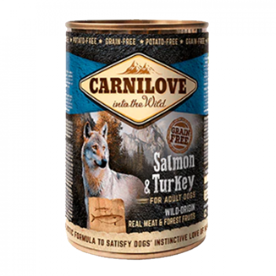 معلبات Carnilove طعام رطب للكلاب 400 جم سالمون و ديك رومي
