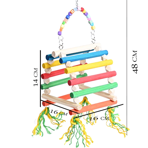 ارجوحة العصافير الخشبية الملونة Bird swing ارجوحة العصافير الخشبية الملونة Bird swing