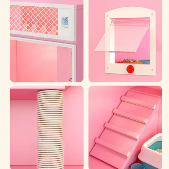 فيلا باربي للقطط من الخشب الفاخر Barbie Cat Villa فيلا باربي للقطط من الخشب الفاخر Barbie Cat Villa