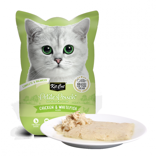 كت كات بيتيت طعام رطب متكامل ومتوازن للقطط 70 جرام بالدجاج والسمك الأبيض في جيلي  كت كات بيتيت طعام رطب متكامل ومتوازن للقطط 70 جرام بالدجاج والسمك الأبيض في جيلي