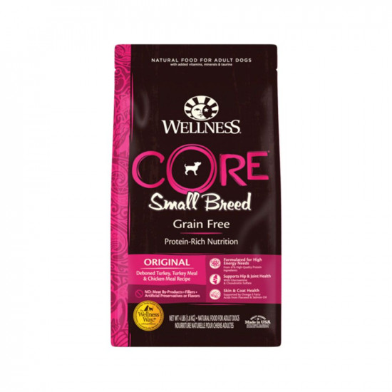طعام جاف ويلنس كور WELLNESS CORE للكلاب من السلالات الصغيرة طعام جاف ويلنس كور WELLNESS CORE للكلاب من السلالات الصغيرة