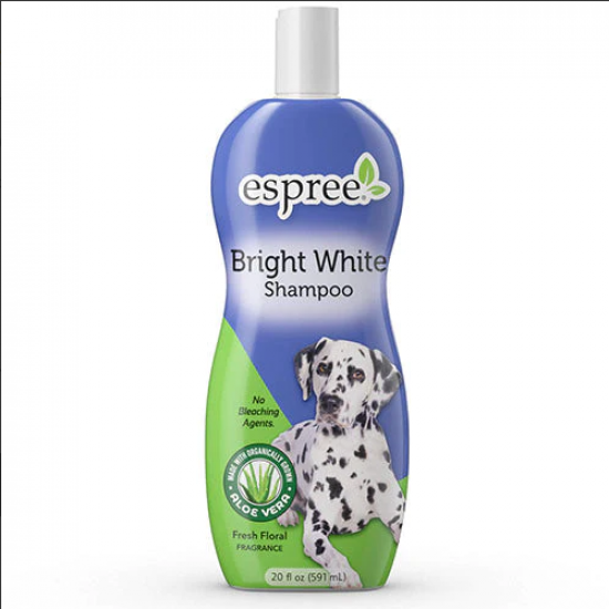 شامبو اسبري 591 مل للكلاب ذات الشعر الفاتح برائحة الزهور Espree Shampoo bright white شامبو اسبري 591 مل للكلاب ذات الشعر الفاتح برائحة الزهور Espree Shampoo bright white