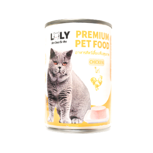 معلبات LOLY CAT طعام رطب للقطط 410 جم دجاج