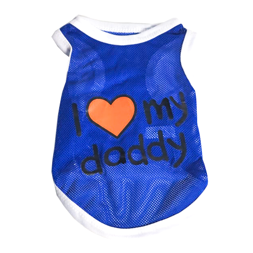 تيشرت I love My daddy للحيوانات الاليفة لون ازرق تيشرت I love My daddy للحيوانات الاليفة لون ازرق