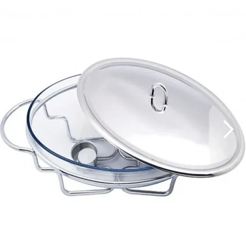 سخان طعام بيضاوي للبوفيه ،تسخين بالشموع ، بحجم ٣ لتر