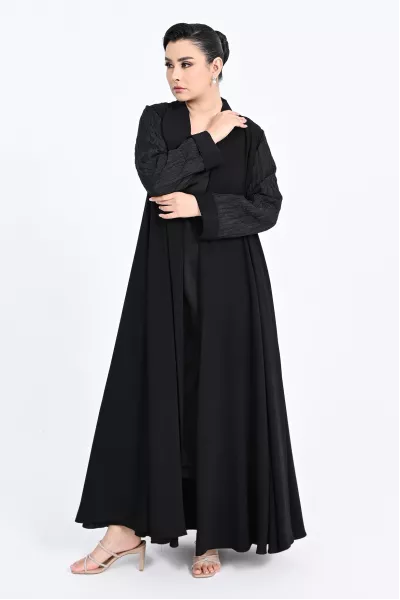 عباية كريب مع جاكار أسود 01020