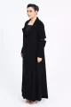عباية كريب أسود 0109