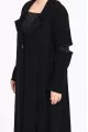 عباية كريب أسود 0109