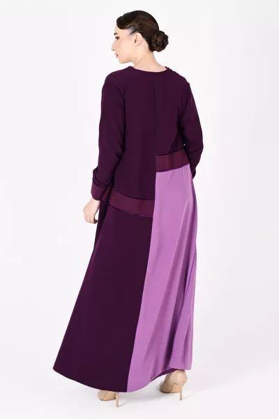 عباية كريب مع مخمل 01034