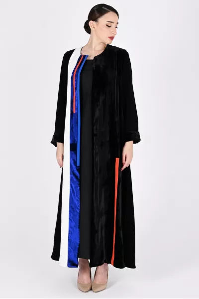 عباية كريب ومخمل 01033