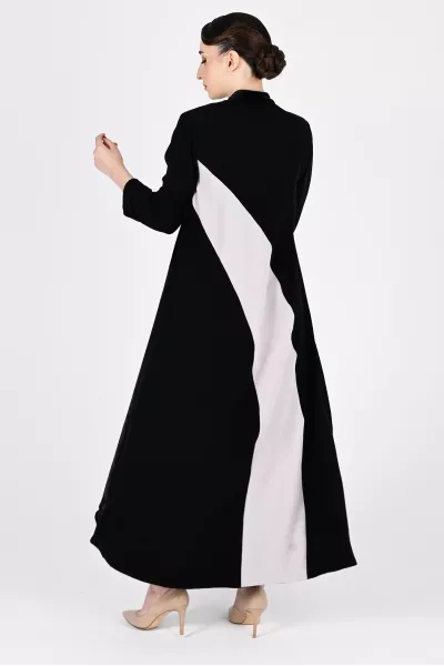 عباية 01042 مزيج من الكريب و المخمل 