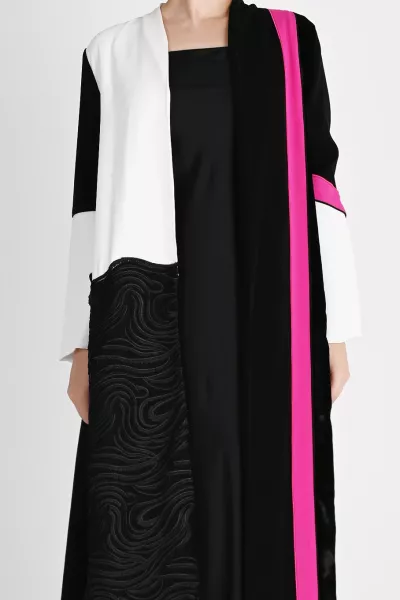 عباية كريب ودانتيل 01021