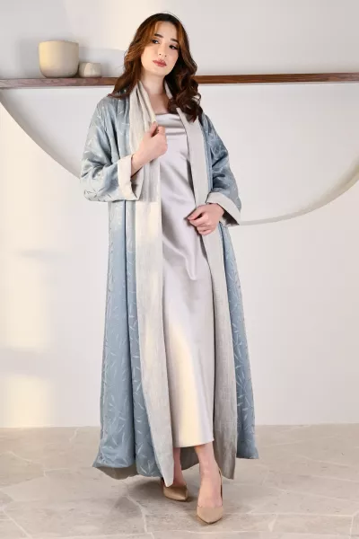 عباية 01054 عباية قابلة للعكس من الكتان الناعم