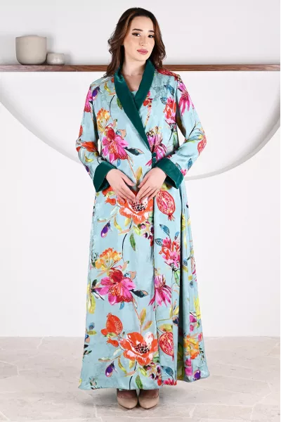 عباية 01055 عباية بليزر متداخلة من قماش فيسكوز رايون