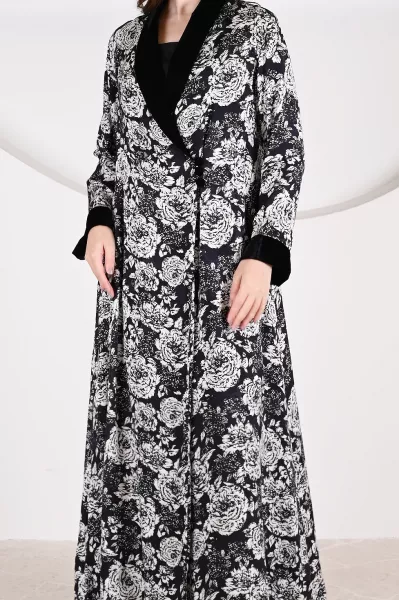 عباية 01062 عباية بليزر من قماش رايون مطبوع