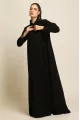 عباية كريب ناعم أسود 082