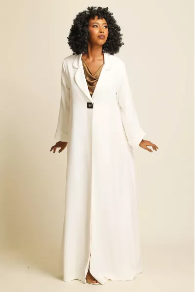 عباية لينين أوف وايت 046