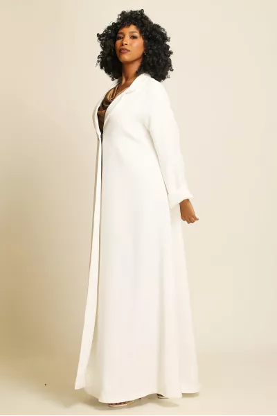 عباية لينين أوف وايت 046