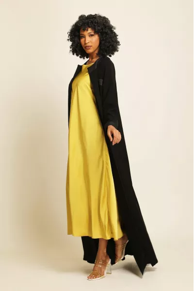 عباية كريب أسود 014