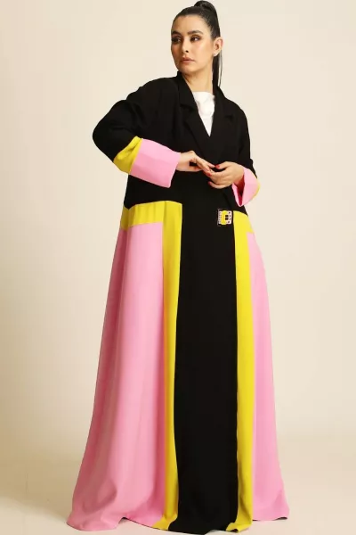 عباية كريب ناعم ملونة 073