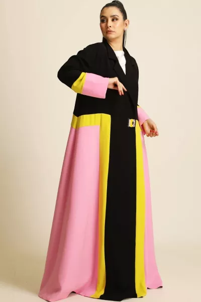 عباية كريب ناعم ملونة 073