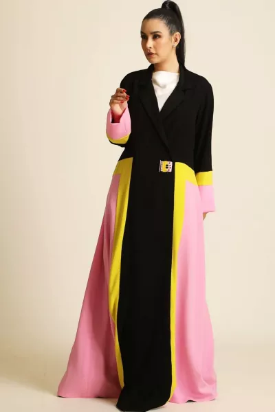 عباية كريب ناعم ملونة 073