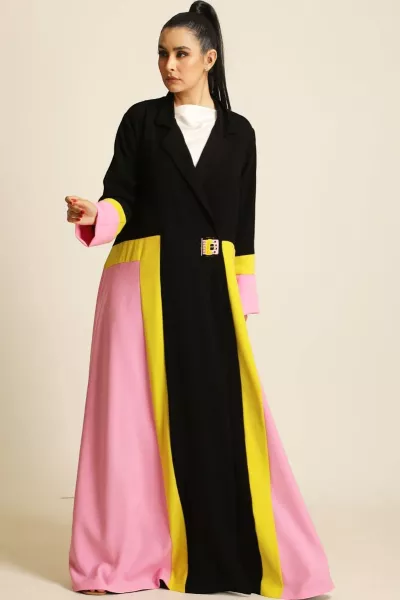 عباية كريب ناعم ملونة 073