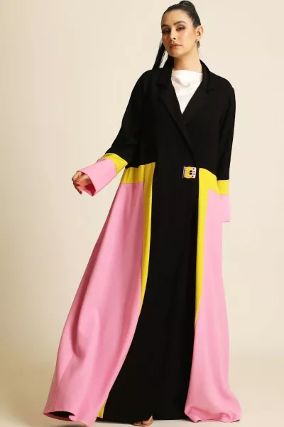 عباية كريب ناعم ملونة 073