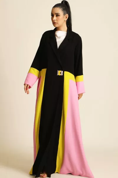 عباية كريب ناعم ملونة 073