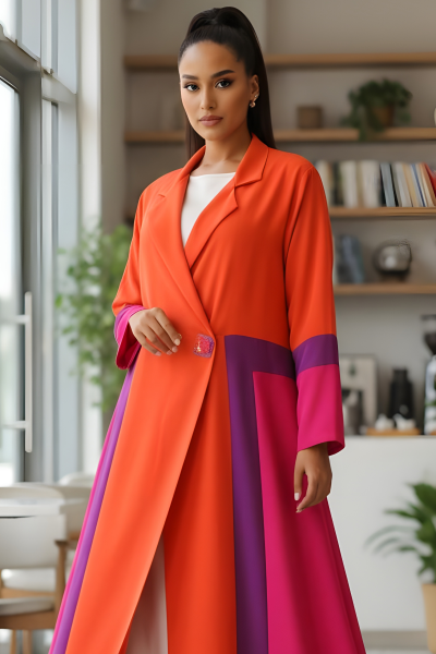 عباية كريب ناعم ملونة 072