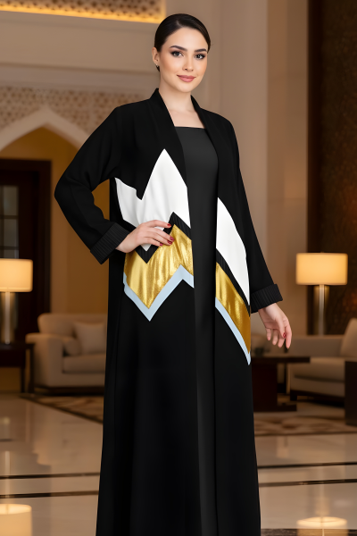 عباية كريب و مخمل 01030