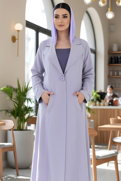 عباية لينين بلون ڤويليت 080 عباية لينين بلون ڤويليت 080