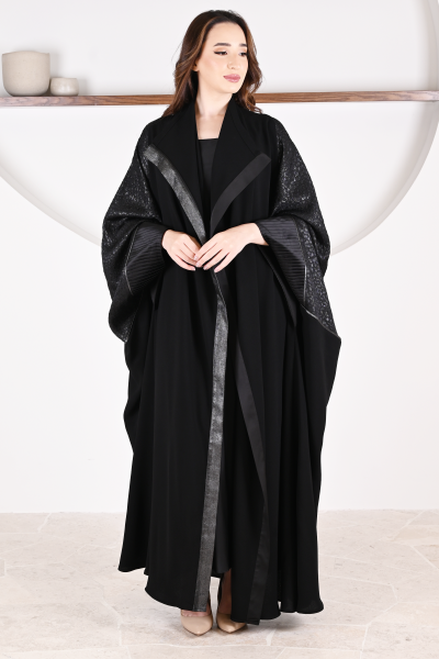 عباية 01056 عباية راقية من قماش الجاكار المعدني عباية 01056 عباية راقية من قماش الجاكار المعدني