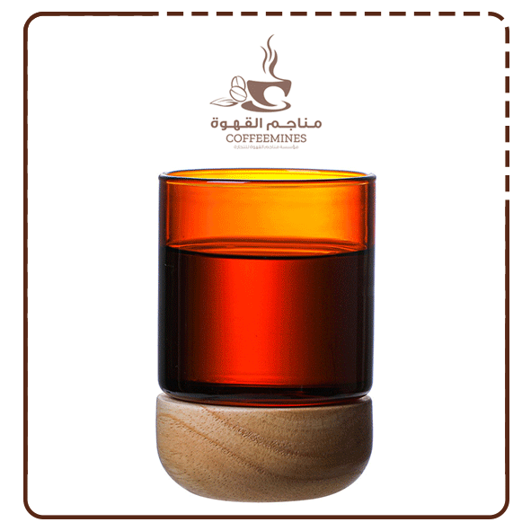 كوب فاخر بقاعدة خشبية 280 مل - MG038