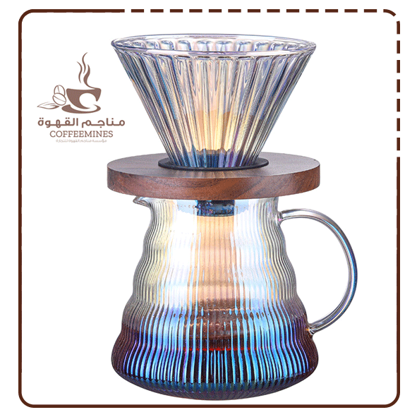 طقم الفخامة  V60 زجاجي | اسود شفاف - MG056 طقم الفخامة  V60 زجاجي | اسود شفاف - MG056