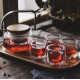 طقم إبريق شاي فاخر زجاج مزدوج غطاء خشب - MG077 طقم إبريق شاي فاخر زجاج مزدوج غطاء خشب - MG077
