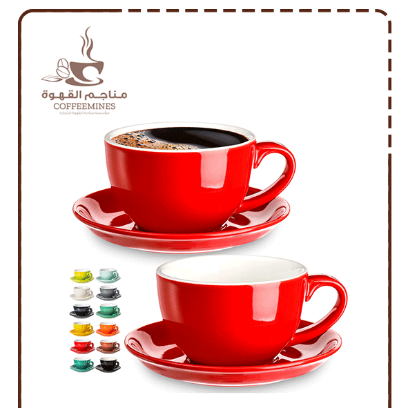 طقم أكواب سيراميك ملونة - MG027 مقاسات متنوعة ( 80 - 150 - 200 - 300 ) مل