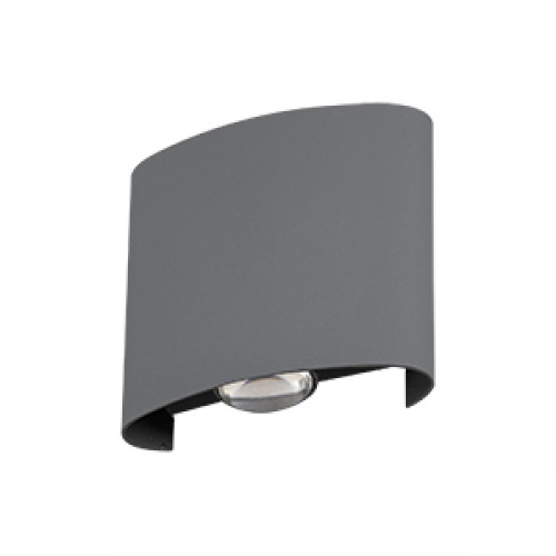 وحدة انارة جدارية اتجاهين 1+1 وات - جسم رمادي غامق