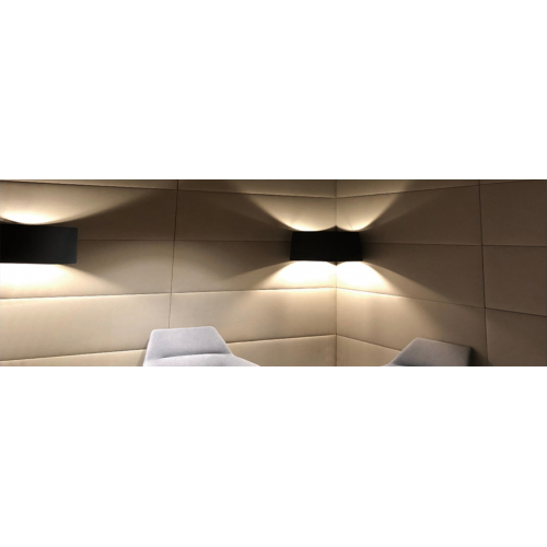 وحدة انارة جدارية اتجاهين 6+6 وات - جسم رمادي غامق