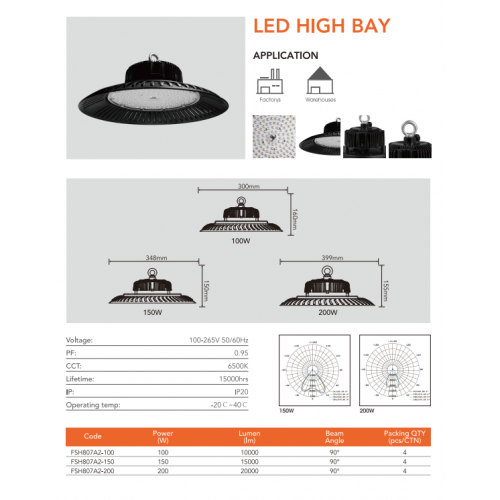 كشاف مستودع ليد 150 وات - 6500 كلفن كشاف مستودع ليد 150 وات - 6500 كلفن