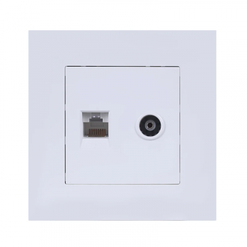 مفتاح كمبيوتر ودش - أبيض عادي