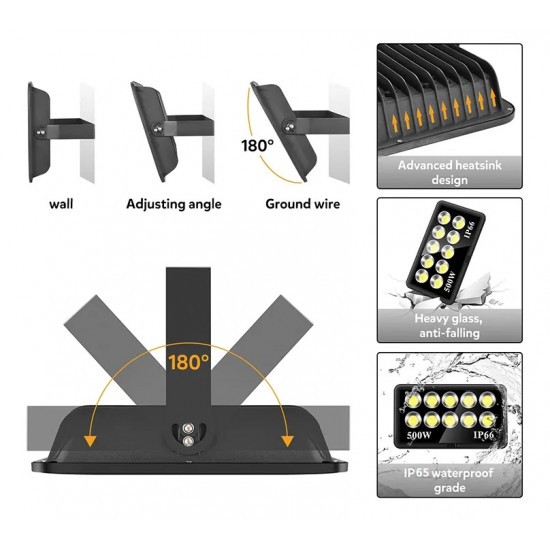 كشاف خارجي 500 وات IP65 - COB كشاف خارجي 500 وات IP65 - COB